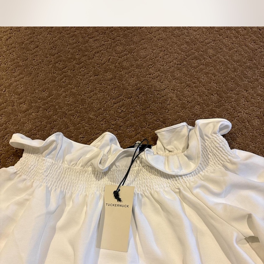 Tuckernuck White Ruffled Blouse - Picture 2 of 4